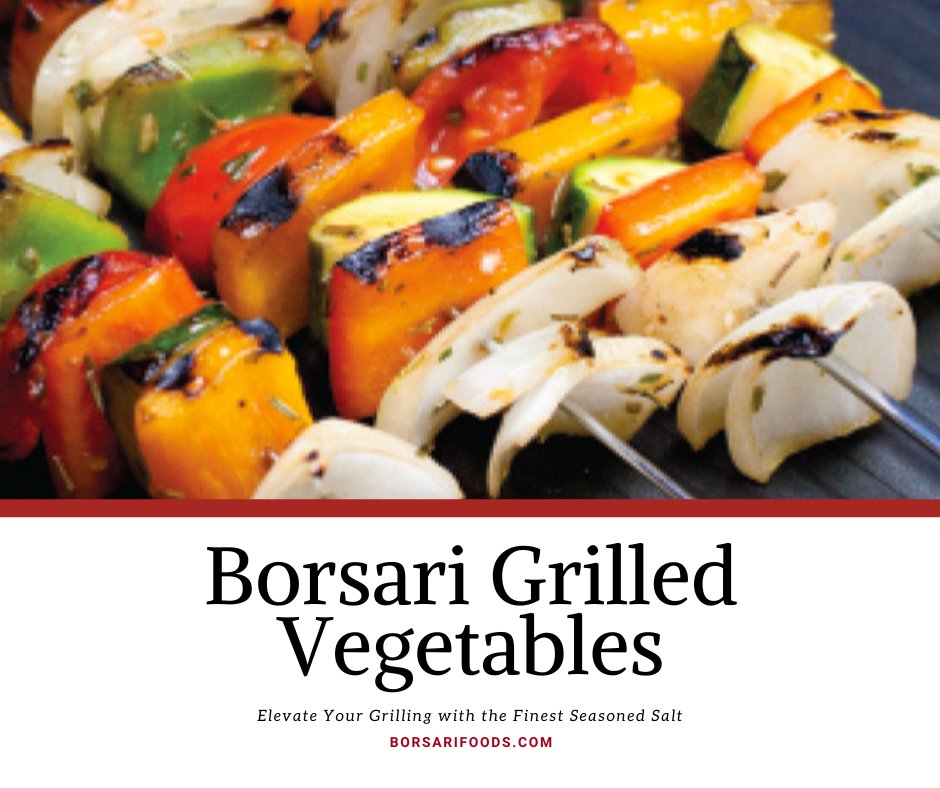 Time for some vegetable kabobs on the grill. Season with Borsari Original, Cracked Pepper or our new Tuscan Rosemary Sage. loom.ly/1NgwRQI