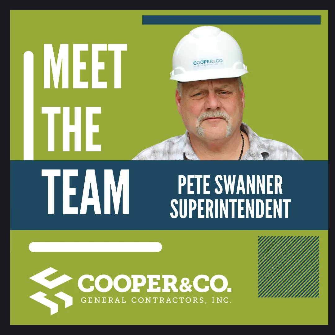 CooperCoGC's tweet photo. We'd like to welcome Pete Swanner to the Cooper &amp; Company team! Pete joins the firm as our newest Superintendent. Welcome to the team, Pete! https://t.co/zuasSUXwwm