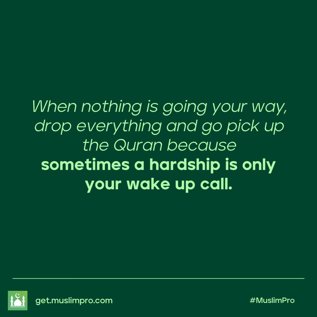 MuslimPro's tweet photo. It's true. Read the Quran and In Sha Allah you will feel better and maybe find a way to overcome your hardship. 🤍

#muslimpro #muslim #quoteoftheday https://t.co/SA0f0gkk0r