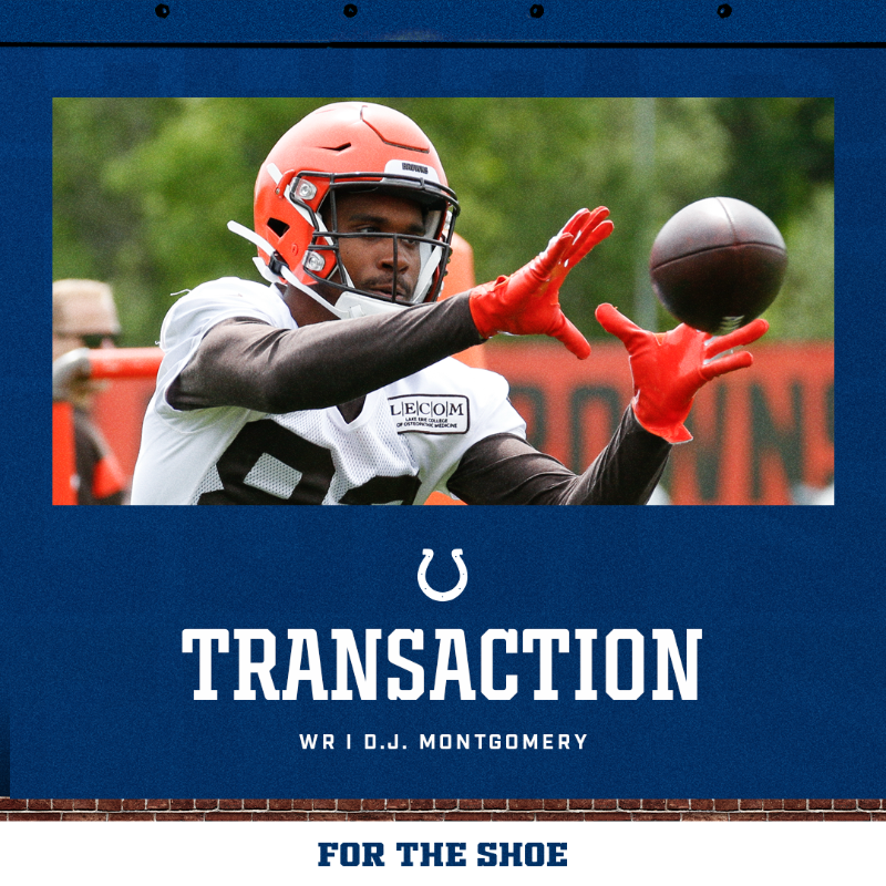 Colts's tweet photo. We have signed WR D.J. Montgomery.