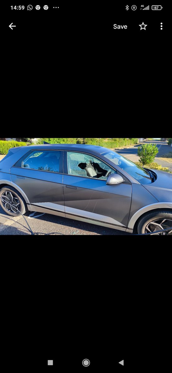 julesagarner's tweet photo. @Hyundai_UK We got ours two weeks ago and have brought it to France. Unfortunately the driver's window exploded this morning when we opened the door. Service team were lovely, but windows not covered by warranty. So trying to sort insurance claim and find glass repair in hot rural Charente. https://t.co/xkeSgfoqaQ