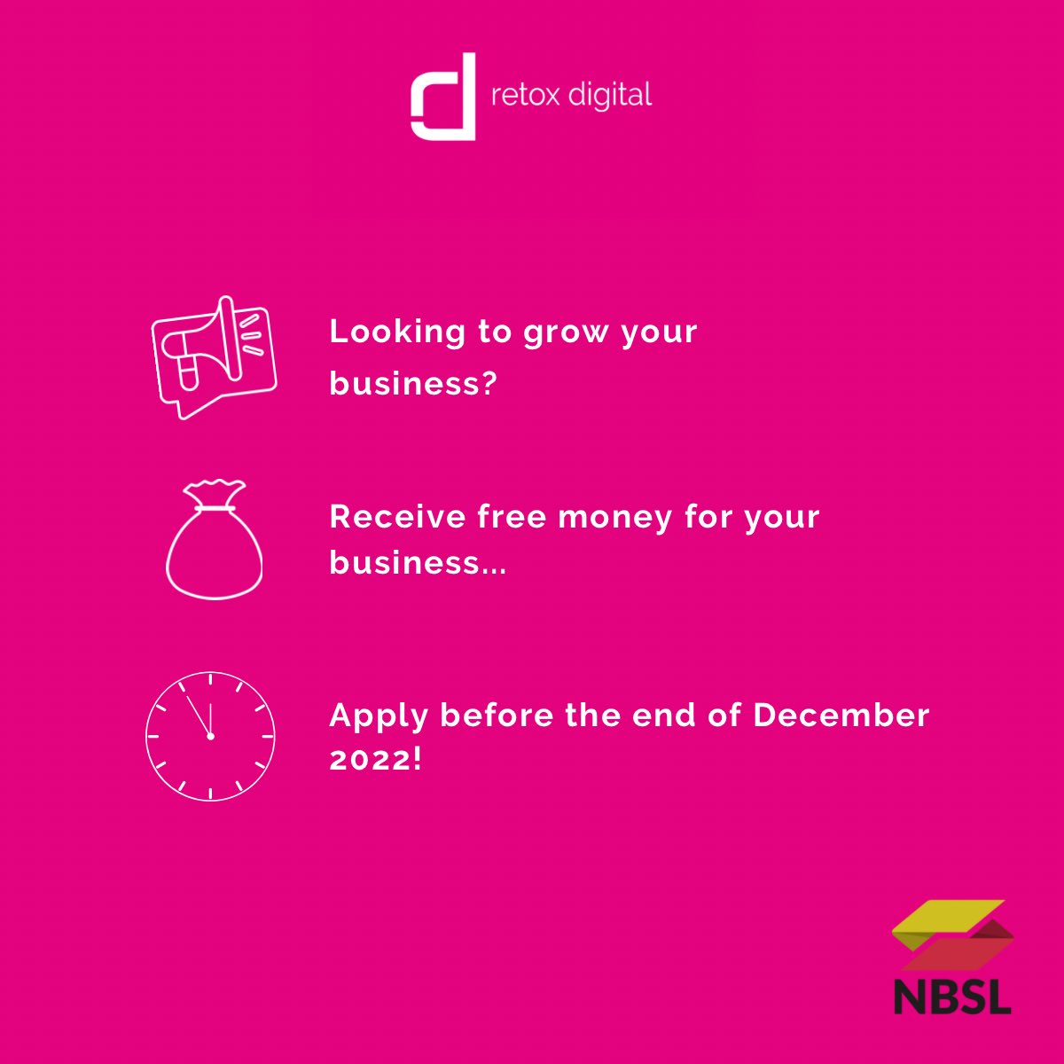 Need funding for your business?

Find out how NBSL funding can help you! 

To find out more, check out our latest blog: retoxdigital.com/blog/making-we… 

#WebsiteDesign #Funding #Website