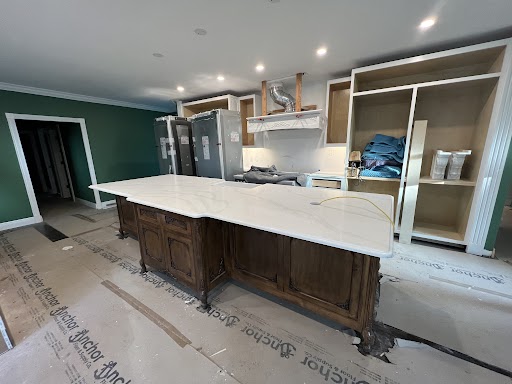 stonespyre's tweet photo. When the kitchen is the center of the house; you've got to make it look beautiful. This is one of our current projects that we are working on. Stay tuned to see the final result! This house is historical in Winter Park, Ogee Edge.

#quartzite #quartz #marble #granite #countertops https://t.co/OcmilSqsvQ