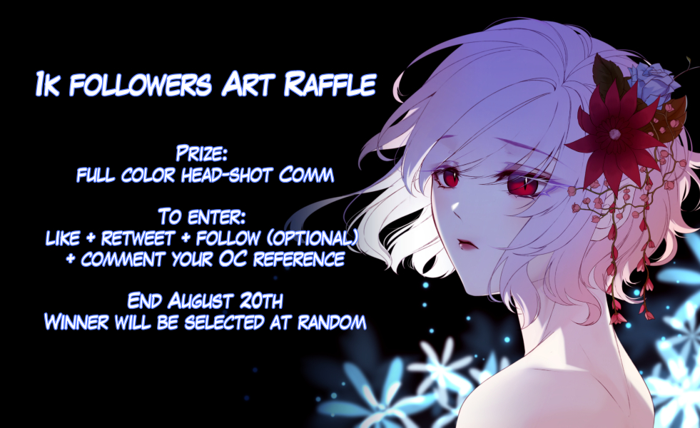 cloverloy's tweet photo. 🍀Art raffle to celebrate 1k followers :D

Prize: full color head-shot commission
To enter: like + retweet + follow (not necessary, but appreciated) 
+ comment your OC reference below

End August 20th 
I will select a winner randomly. https://t.co/5lCSeBb3IB