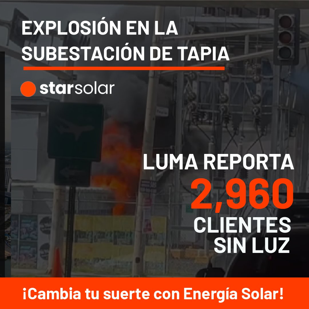 StarSolarPR's tweet photo. No tienes por qué ser parte de los afectados, cámbiate a energía solar y escapa de este tipo de noticias🗞️

Star Solar te ofrece la instalación de Sistemas de Energía Solar completo, con BackUp incluido!🔋

#Starsolar #energiasolar #sistemasolar #Tesla #enphase #enium #puertorico https://t.co/ZF5qSf0OdS