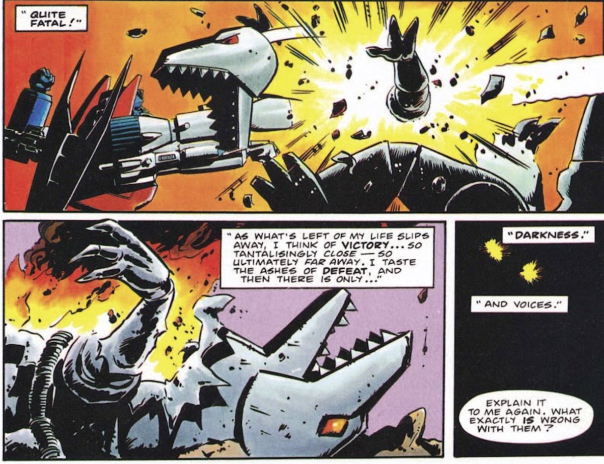 TF_Moments's tweet photo. while in a comatose state, the 5 Dinobots each dream of themselves getting horribly murdered in brutal fashion. 

(Marvel UK annual, 1986) https://t.co/pgbvhTYQuS