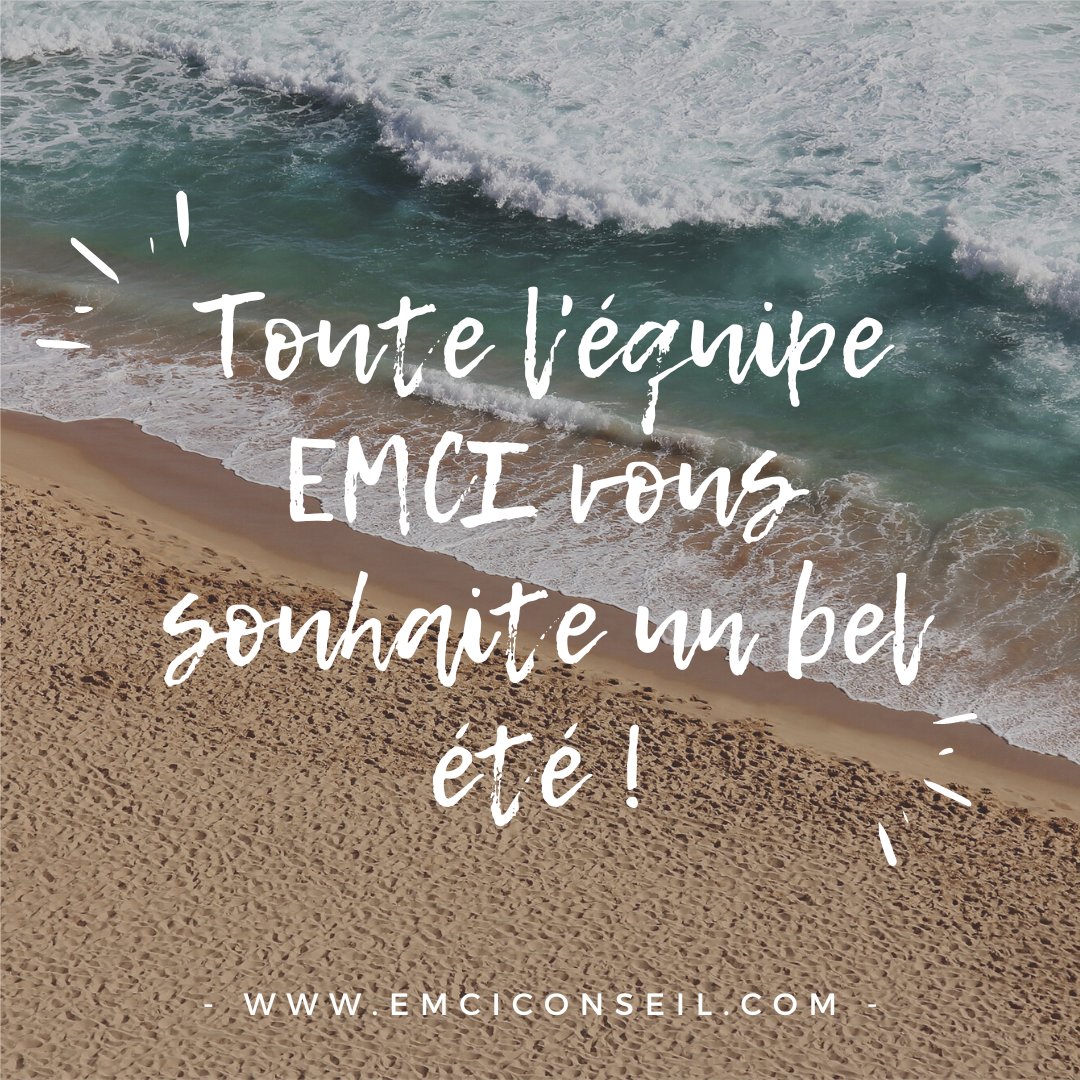 EMCIConseil's tweet photo. 🌸Vacances d'été🌸

Votre cabinet EMCI sera fermé du 15 août au 21 août inclus.

Nous vous souhaitons un bel été ☀️ https://t.co/rzVbVtFu1e