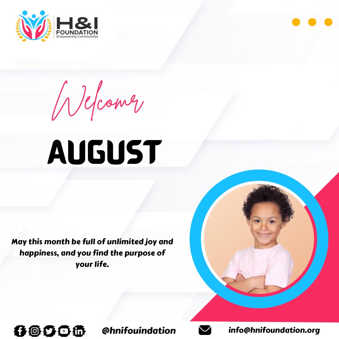hnifoundation's tweet photo. Stay blessed and safe! #newmonth #hnifoundation https://t.co/MGgH3zTtmp