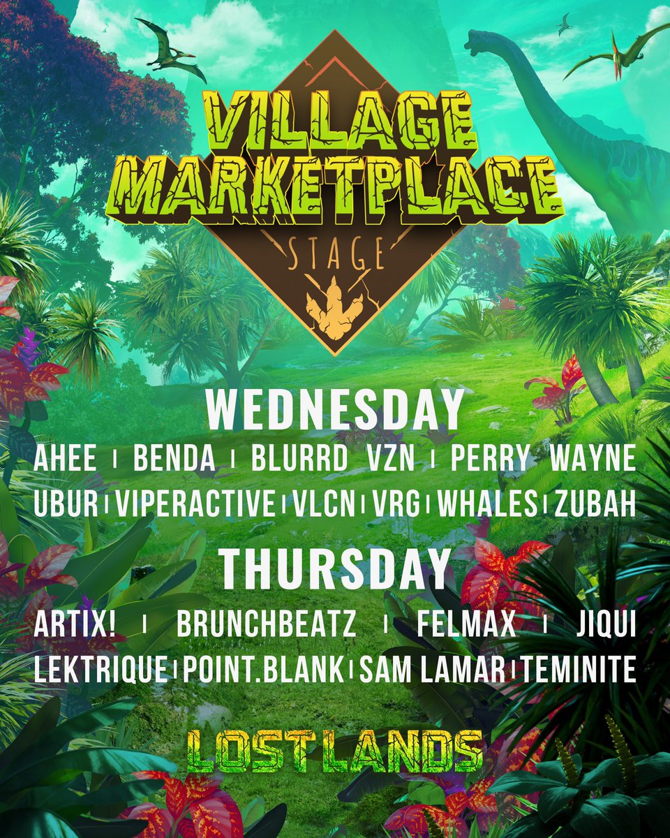 Lost Lands Village Marketplace lineup