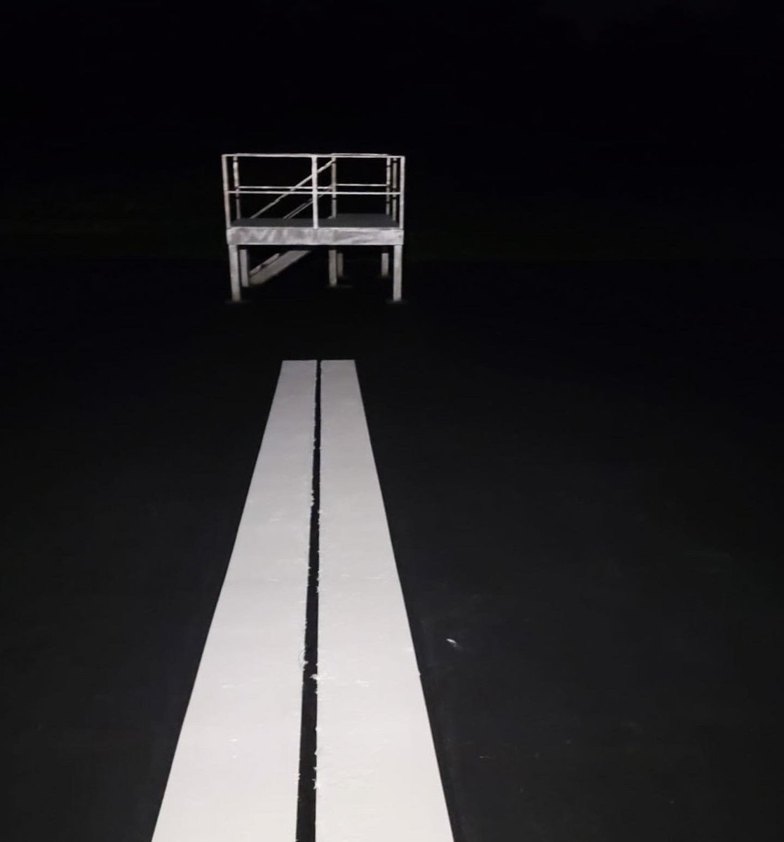 startracknyc's tweet image. While most of NYC was fast asleep, Coach Dave was out painting the track so races at @kissenavelo could once again have a start and a finish! #NightPainting #StartFinishLine #TrackOfDreams