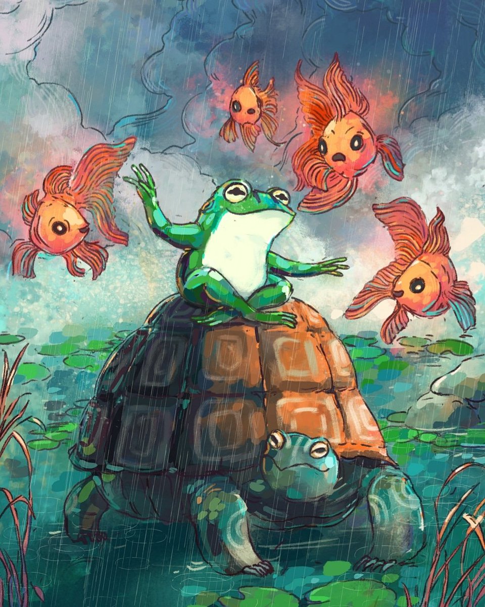 jramseyi's tweet photo. Drawing of a rainy day. https://t.co/wVVmMnaJ0k