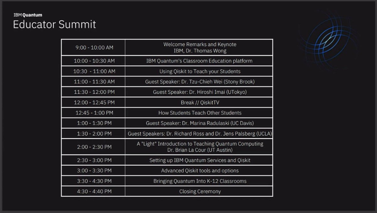 markwilde's tweet photo. happy to be attending the IBM Quantum Educator Summit today

#historicsummit https://t.co/1i6z6rYEgT