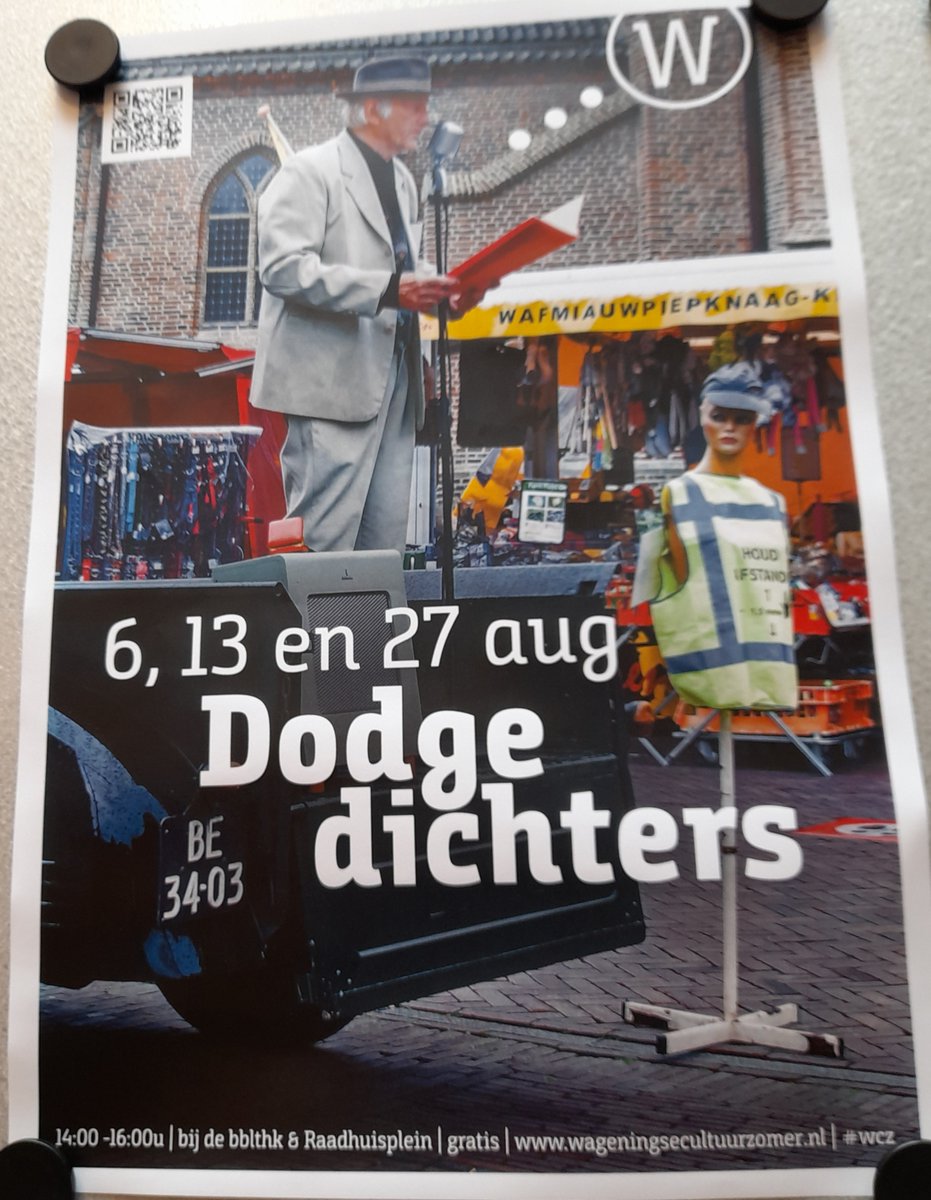 De Dodgedichters zijn er weer! Tijdens de Wageningse Cultuurzomer treden meer dan tien dichters op vanuit de laadbak van de iconische Dodge van <a href="/info_zee/">Laurens van der Zee</a> Op 6, 13 en 27 augustus tussen 14 en 16 uur in de binnenstad van #wageningen #gedichten
annievangansewinkel.blogspot.com/2022/08/dodged…