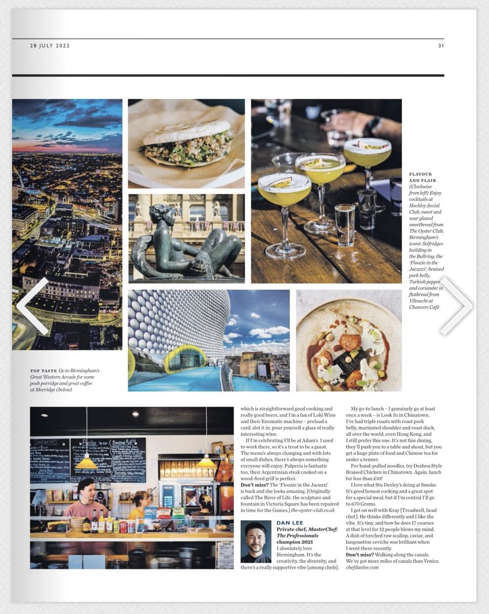 It's such a proud year for our Birmingham as we host the @birminghamcg22 For anyone new to our city, I had the honour of speaking with @waitrose recently to share my fave places to visit. Article linked below 👇🏽 weekend-online.com/issue610/31/