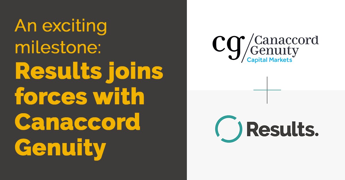 ResultsIG's tweet photo. We are very excited to share that we have agreed to join forces with Canaccord Genuity. https://t.co/odr6xplElD https://t.co/LB1I00pPfG