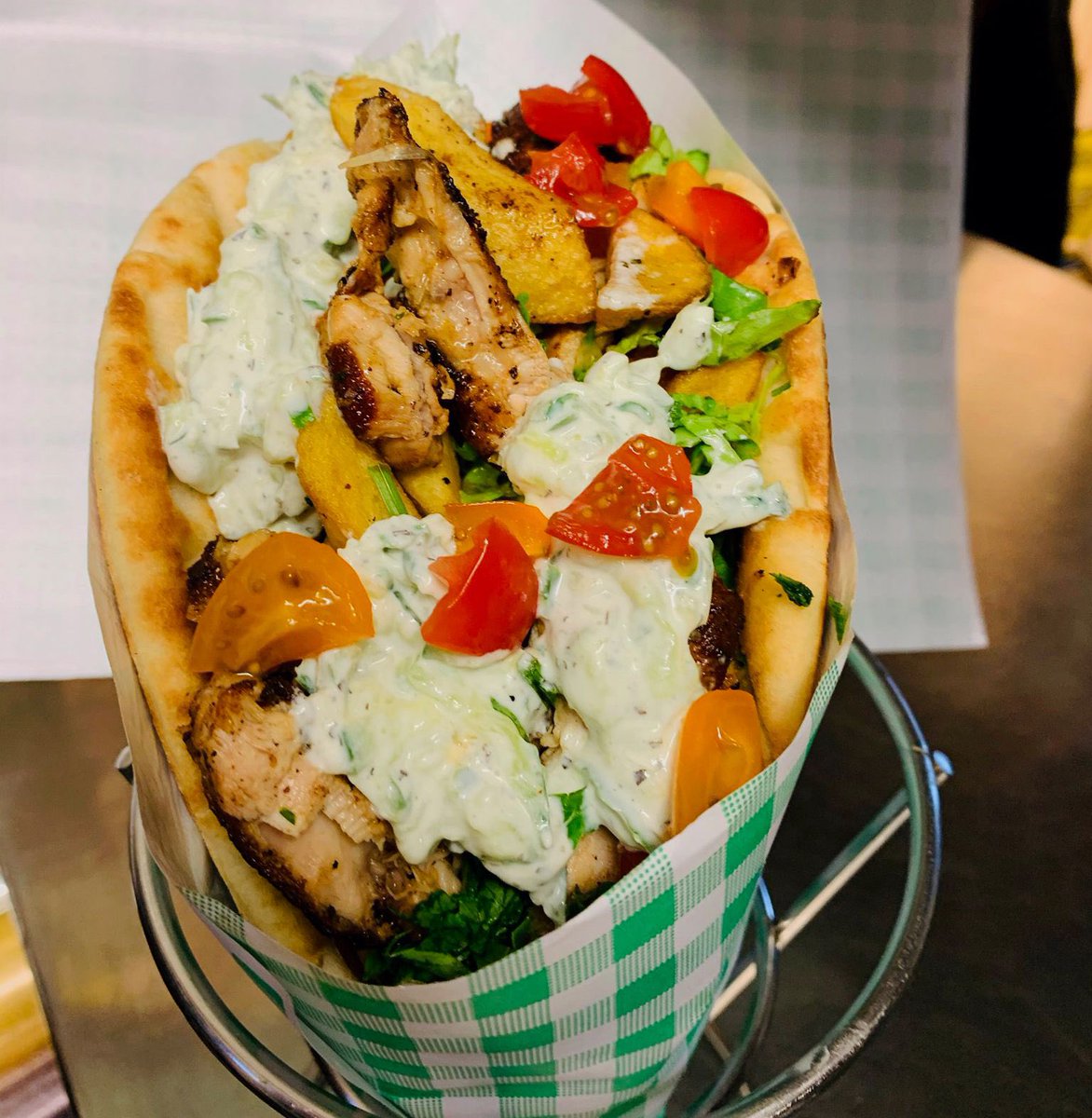 belgianbar's tweet photo. Join us tonight for a gyro and a pint the perfect after work and mid week pick you up! Kitchen is open 5-9pm and the bar is serving from 4-11pm. We look forward to seeing you #altrincham you might even need you sunnies for the patio 😎🌸 https://t.co/BBzzsbWqLr