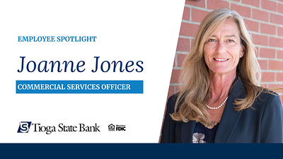 TiogaBank's tweet photo. Last year, Joanne Jones joined TSB's Business Banking Team. From a young age, Joanne knew she wanted to help small business owners. Read her story in our latest πEmployee Spotlight: #BusinessBanking edition. https://t.co/vgAFii0FOG
#TeamTSB #EmployeeSpotlight #BestBanksToWorkFor https://t.co/eV3PtINVxG