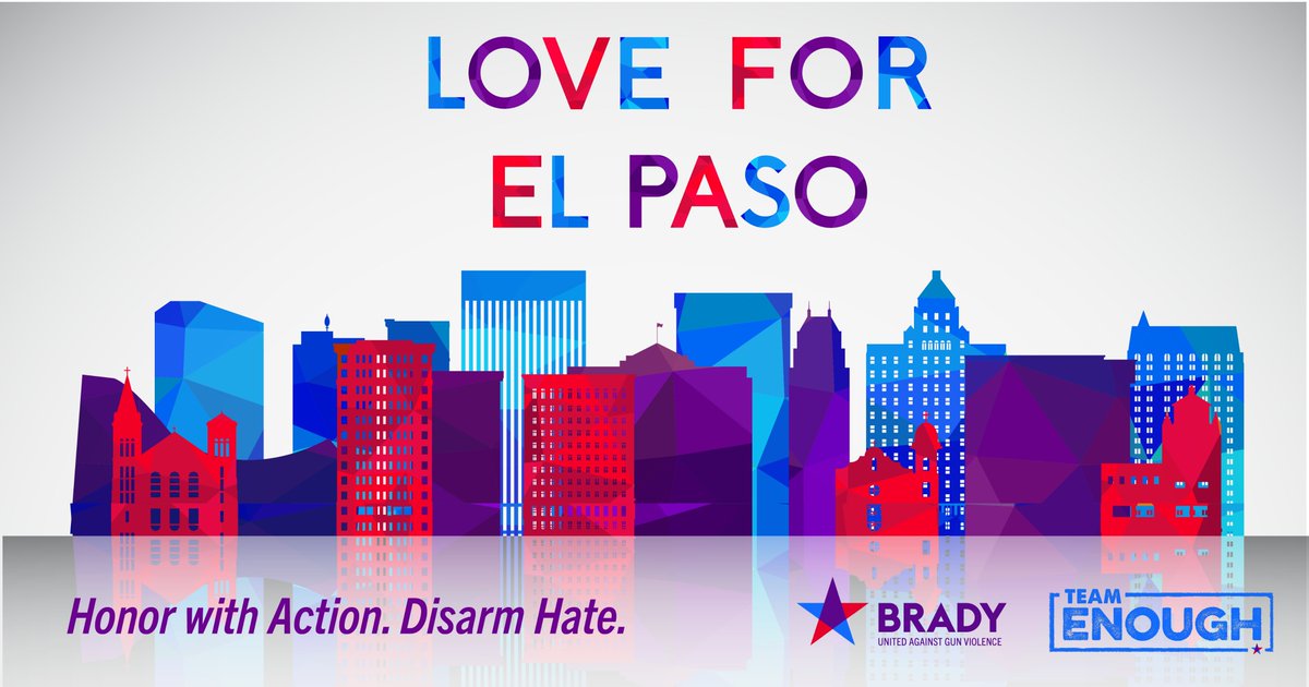 bradybuzz's tweet photo. 3 years ago today, a white supremacist opened fire in a Walmart in El Paso, TX, and killed 23 people and injured 23 more.

Guns make hate more lethal which is why we must #DisarmHate. We urge the Senate to #HonorWithAction and #BanAssaultWeapons. https://t.co/icdaUZtdNv