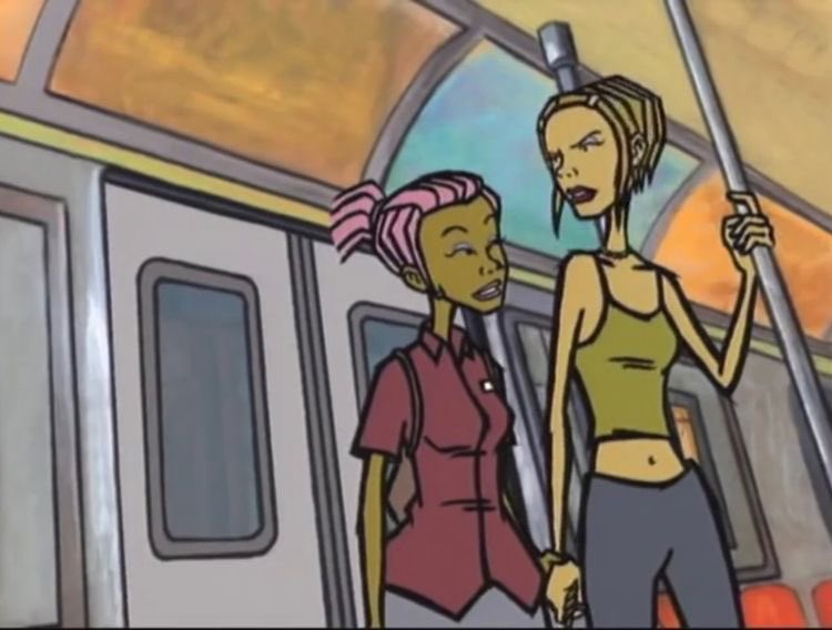 meatgirI's tweet image. last night while high as fuck i discovered mtv’s downtown and i feel like a missing piece of the puzzle that is my aesthetic preference in art has been found