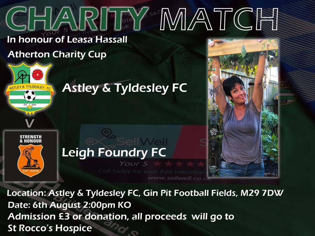 AandT_FC's tweet photo. Charity Cup game v @LeighFoundryFC in memory of @Keeranp89 mum who was supported and cared for by @StRoccos 

Show your support by coming along to the game on Sat. Player sponsorship is available

Thank you to @PepsiMaxUK for donating an England shirt &amp; football 🏴󠁧󠁢󠁥󠁮󠁧󠁿 #GetMatchReady https://t.co/Q2SwltEYpL