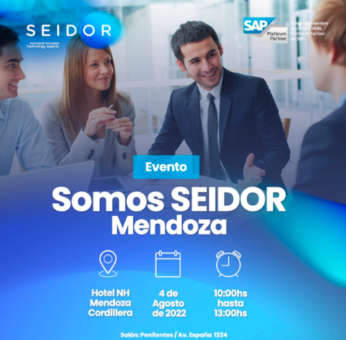 Participá de Somos SEIDOR Mendoza. Allí conversaremos sobre los principales avances tecnológicos de SAP B1 para aumentar la eficiencia y productividad de tu empresa.

 Te esperamos mañana (Jue 04 de Ago) a las 10hs en NH Mendoza Cordillera.
lnkd.in/dz4xzMee