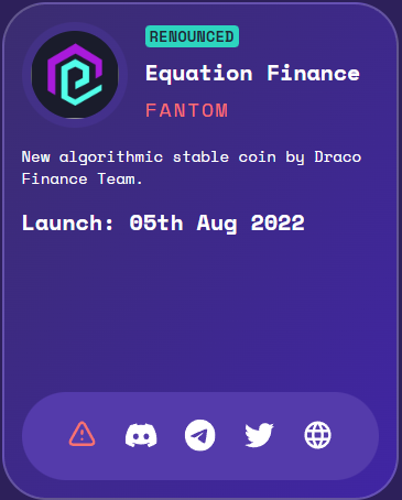 EquationFarm's tweet photo. Genesis Launch Date: 05.08.2022
Launch details:
💪 Stealth and Fair Launch
💙 Renounced ownership
💚 No Pre-sale, No Premint, No VC, No Insiders.

#tombfork #tombfinance #FORK #Fantom #tombforks #Fantom #FTM #altseason  #crypto https://t.co/sObl14NPb8