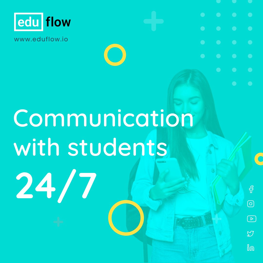 eduflowhq's tweet image. Eduflow allows users to set office hours and create keywords to stay connected with students 24/7 via text. Our system makes it simple to alert students of business hours and when they can expect to be contacted.
Visit: eduflow.io
#StudentSatisfaction #Eduflow