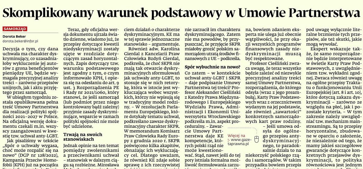 OrdoIuris's tweet photo. - Inaczej niż w przypadku deklaracji sprzeciwu wobec "ideologii LGBT" żaden sąd ani organ nigdy nie stwierdził nieważności #SKPR ani nie zarzucił im charakteru dyskryminującego - apl. adw. @n_bernaciak w @DGPrawna. https://t.co/WHFrgjFU2v