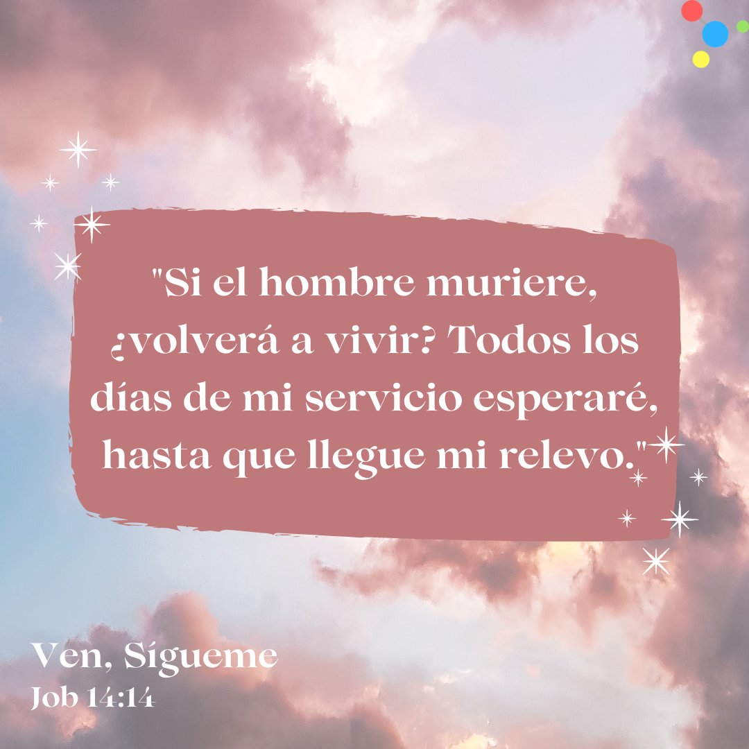 estaca_bosques's tweet photo. #VenSíguemeFamiliar Job 14:14.
https://t.co/6QGSJtQJvt
#VenSígueme #Job #Evangelio #Resurrección #Jesucristo #CristoVive #LDS #SUD https://t.co/5SQbV7T02R
