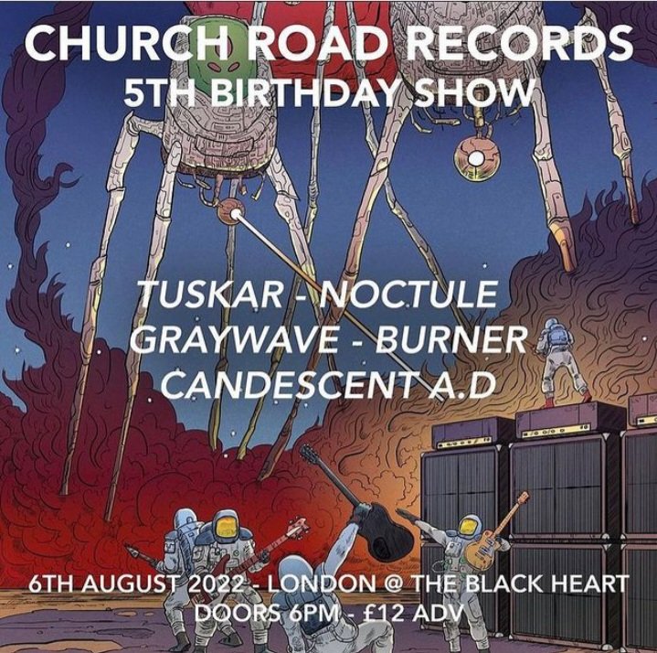 Come celebrate 5 years of @ChurchRoadReco1 at The Black Heart this Saturday!