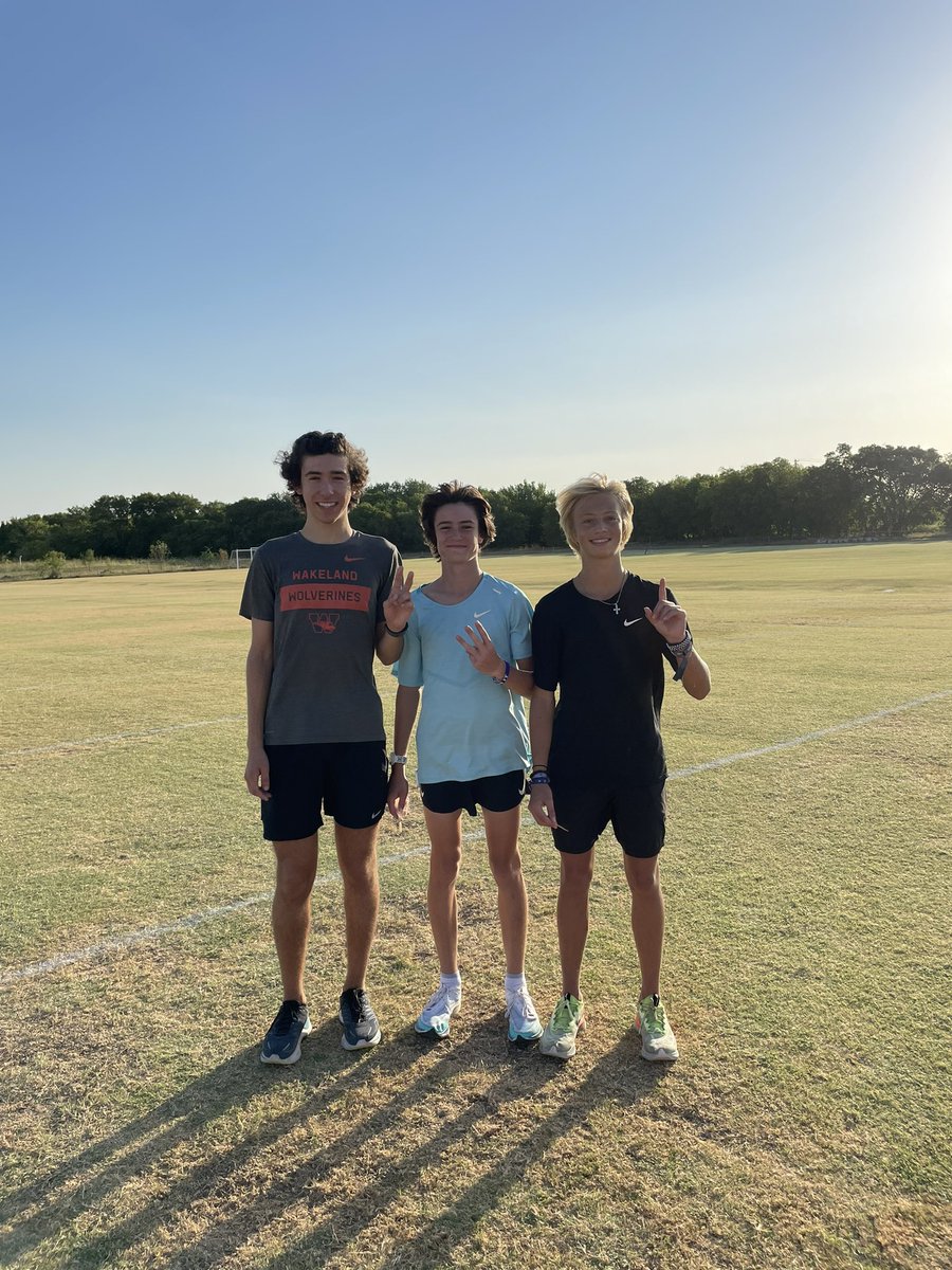 wakelandrunning's tweet photo. Top 3‼️ Congrats to our girls and boys top 3 finishers from the time trial this morning! Everyone worked hard through the heat and got a good base time for the season. https://t.co/R4dGLuCj7S