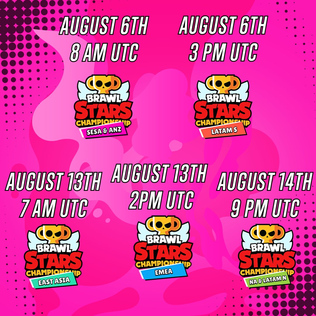 Brawl Stars Esports on X: This weekend we're BACK with the Brawl Stars  Championship June Monthly Finals! 🔥 Saturday kicks off at 5am UTC with  APAC & EMEA Sunday at 3pm UTC