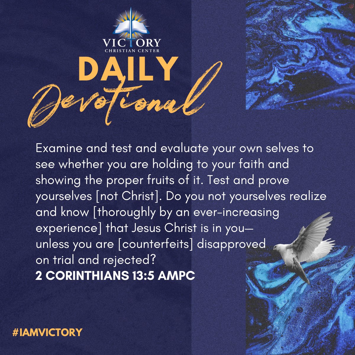 VCCcharlotte's tweet photo. Periodically, every believer should take the time to evaluate ourselves. It is good to reflect on where we are and where we should be.
π π Read more + catch up on recent devotionals here: https://t.co/impuuYc4Aj
#introspection #bible #faithwalk #vcccharlotte #iamvictory https://t.co/fMbnGFxkzy