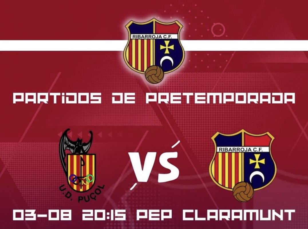 Empezamos con los partidos de Pretemporada ⚽⚽, hoy Miércoles a las🕗 20.15 horas desde el Estadio 🏟️Pep Claramunt de Puçol .
