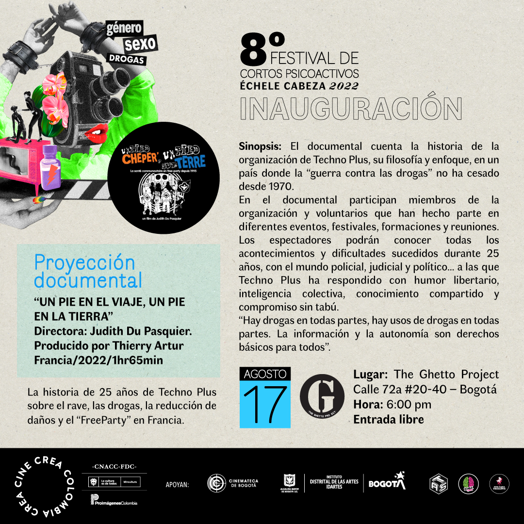 echelecabeza's tweet photo. Las puertas estarán abiertas desde las 5:30 p.m y a las 6:00 p.m iniciamos con el documental de los 25 años de #TechnoPlus sobre Raves, Techno, FreeParty y Reducción de daños en el underground parisino. @sonicotechsound @BaumFestival_ @BaumBogota @cheocubillos @paramo_presenta https://t.co/HfzdULL8DF