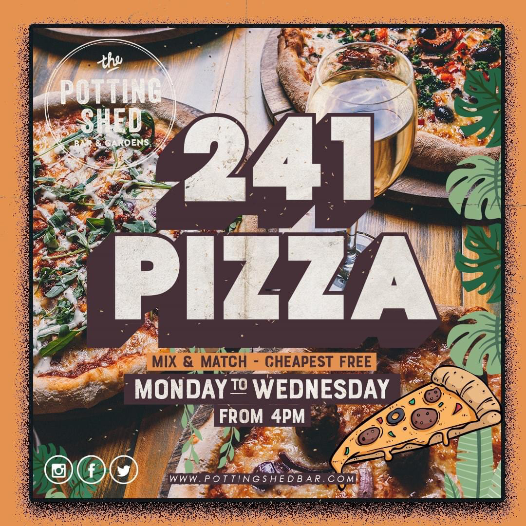PottingShedNtha's tweet photo. 🍕241 PIZZA’S IS BACK?! 🍕 

BOGOF on all our pizzas, Monday-Wednesday from 4pm! 

#Pizza #SliceOfTheAction #GetASliceOfTheAction #StayInTheGnome #Northallerton https://t.co/8J37XX8MZE