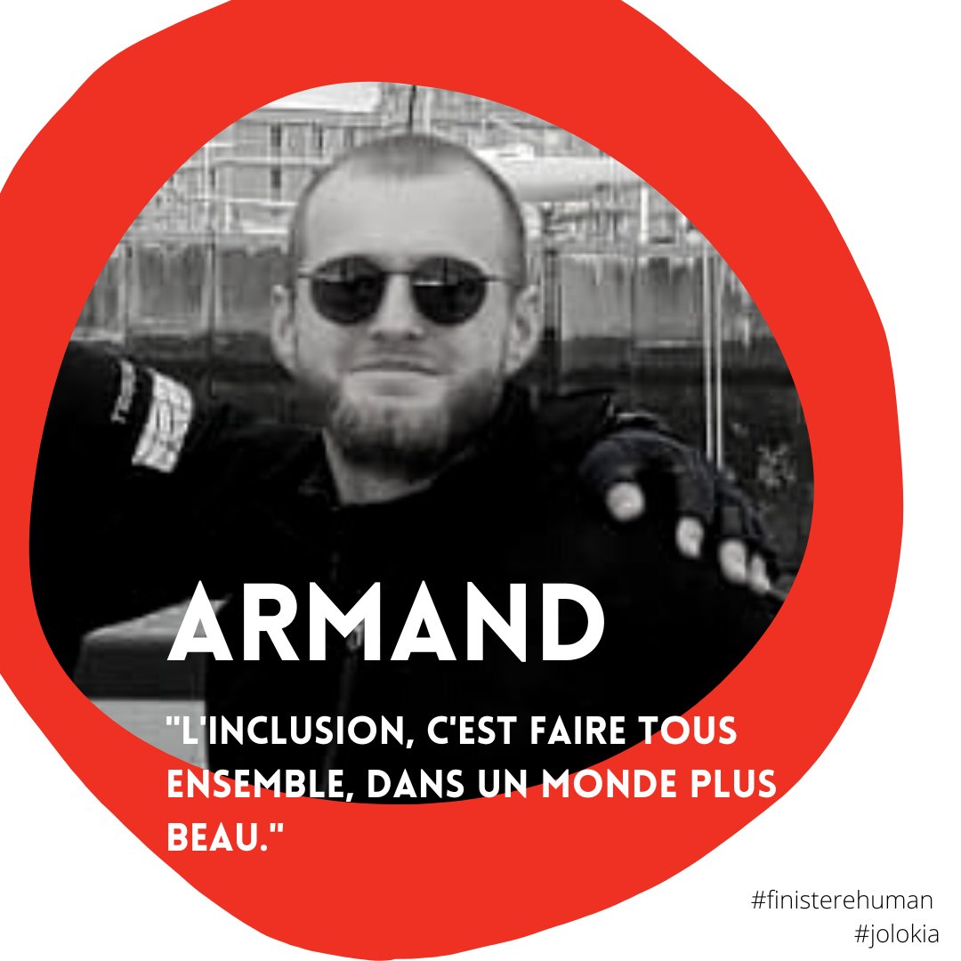 🤜FINISTÈRE (HU)MAN: Présentation des sportifs  

Armand   💬 « L'inclusion, c'est faire tous ensemble, dans un monde plus beau."
 🔥 Soutenez-nous ! bit.ly/3AAyqCk #diversite #inclusion #equipe 
<a href="/CottenGuy/">Guy Cotten</a> @parrainspar1000