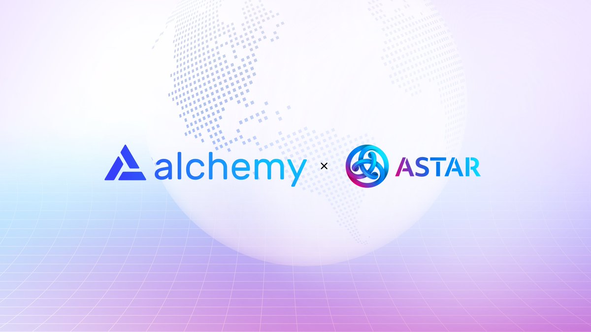 Alchemy's tweet photo. Excited to announce a new partnership with @AstarNetwork ! 😃

This is our first step into the @Polkadot party 🎉

A short🧵on why we're amped and how to start building 👇 https://t.co/Hlz9xYKhlu
