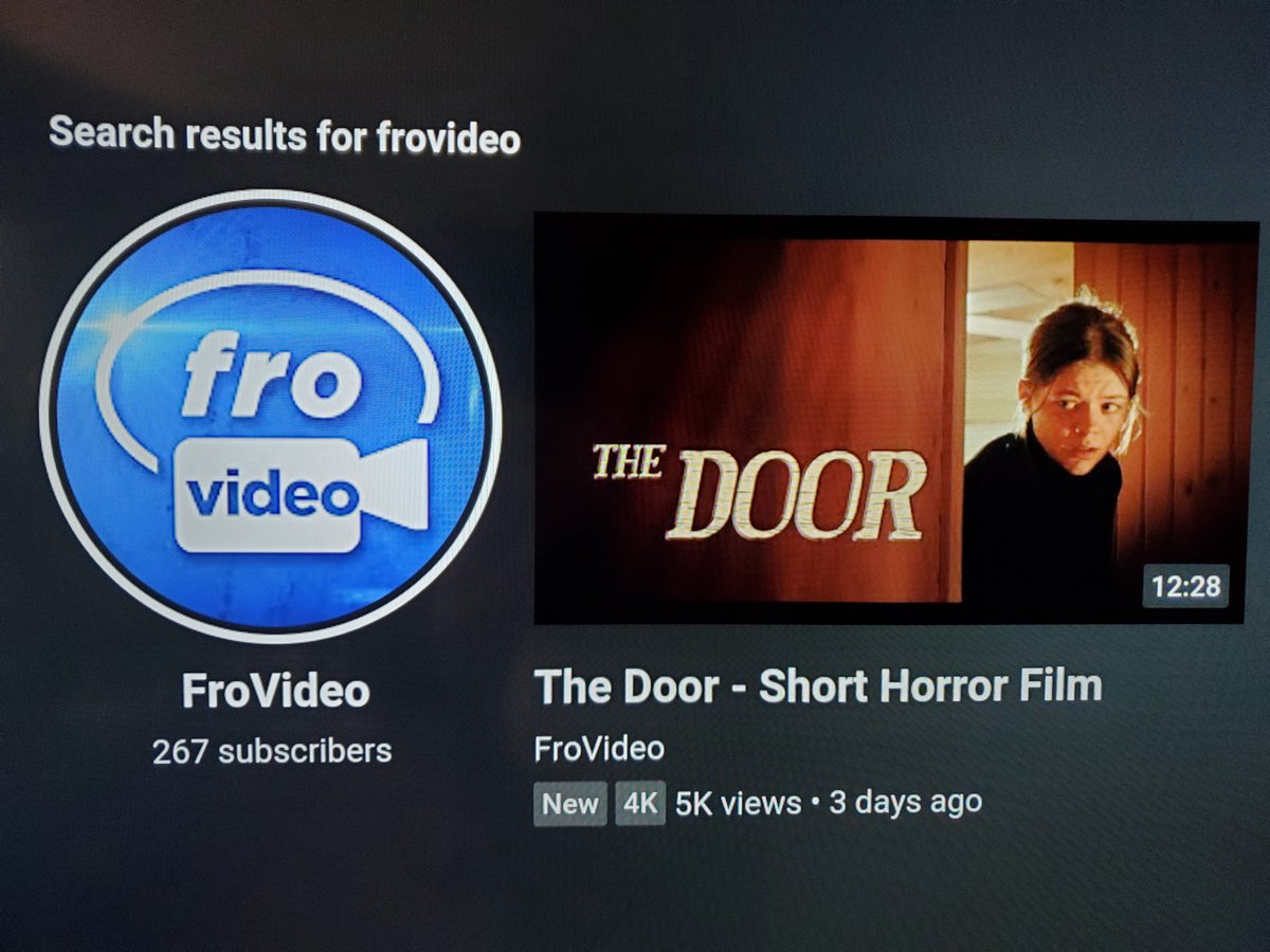 FroVideo's tweet photo. Woke up to 5k+ views on my #shortfilm The Door #horror !!!!! https://t.co/zsx61HO2mB