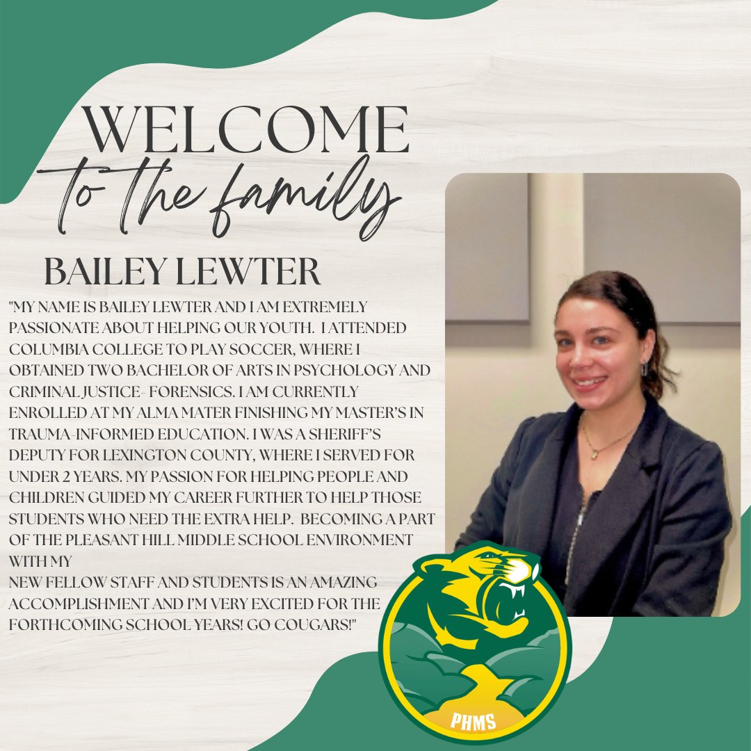 PHMSCougars's tweet photo. πππWelcome to the PHMS family! πππ
Susan Link
Bailey Lewter
Anna Cary
#PHcougarPRIDE #GoCougars https://t.co/Rtvleg5WDo