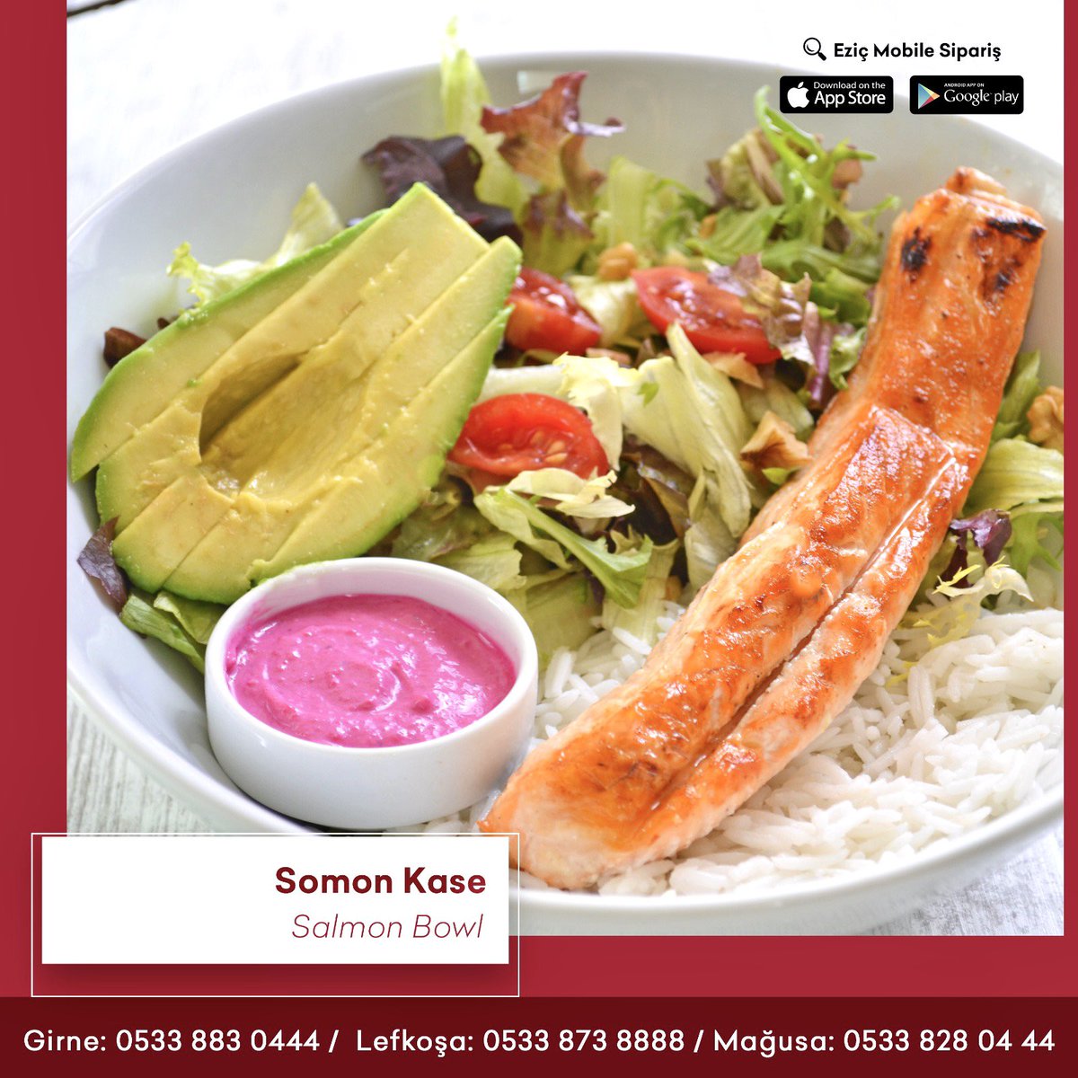 EzicRestaurants's tweet photo. 😍🍣🍚 #salmon #bowl #fitmenu #healthyfood #eziçrestaurant #cyprus https://t.co/EphO139mR9