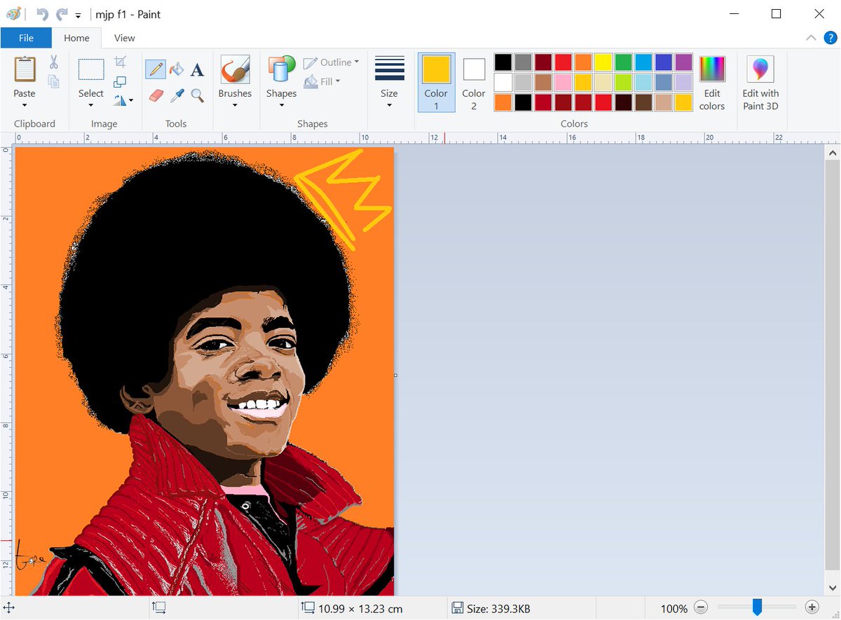 Topebravolic's tweet photo. @ChristianYoungA For the Love of Ms Paint🎨
Homage to MJ😍 https://t.co/p5brZfdx2f
