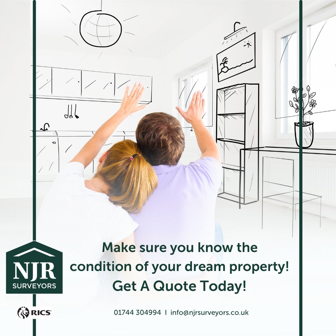 Found your perfect dream property? Want to avoid any hidden surprises?
NJR Surveyors are hear to help so you can be sure that you know the condition of a property, before you buy.
Contact us now to book in your survey 
njrsurveyors.co.uk/contact
#survey #propertysurvey #njrsurveyors