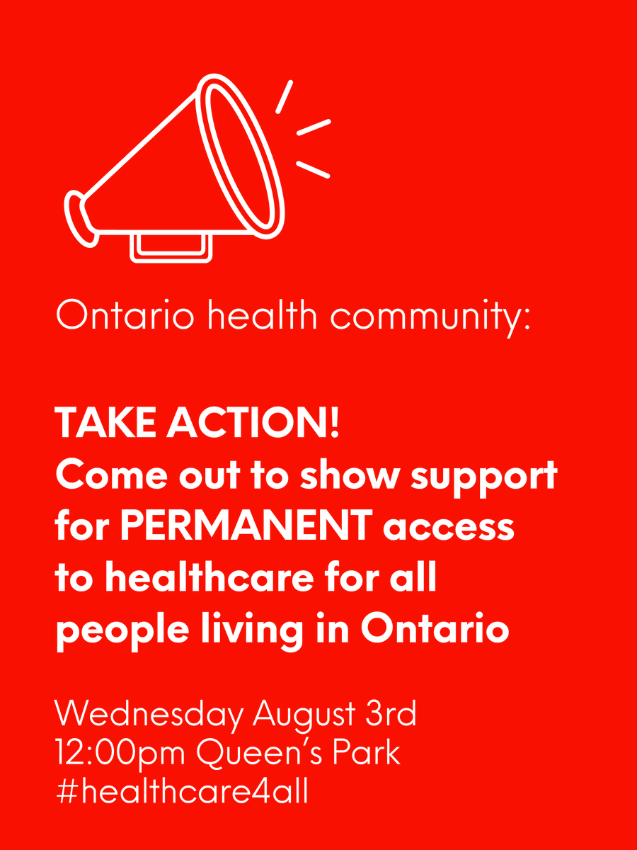 RitikaGoelTO's tweet photo. 🚨🚨TODAY at noon 🚨🚨
Health workers are going to QUEEN'S PARK with our umbrellas to deliver a letter by 1000+ Ontario health workers &amp; 200+ orgs to @ONGov to☂️COVER EVERYONE☂️- make access to #healthcare4all permanent, regardless of immigration status. #statusforall #onpoli https://t.co/h014LNH0zn