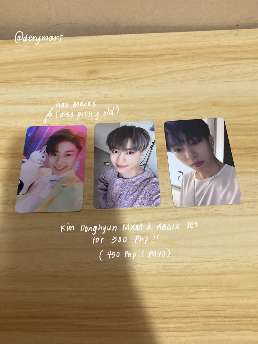 ode2Iove's tweet photo. wts/lfb | ph only

mxm ab6ix donghyun pcs
> matagal na tong lahat promise, pero inalagaan ko naman. 

check pic for price!
bilin niyo na pls bigyan ko kayo kape 🥹🥹 https://t.co/EaCeKL3gy7