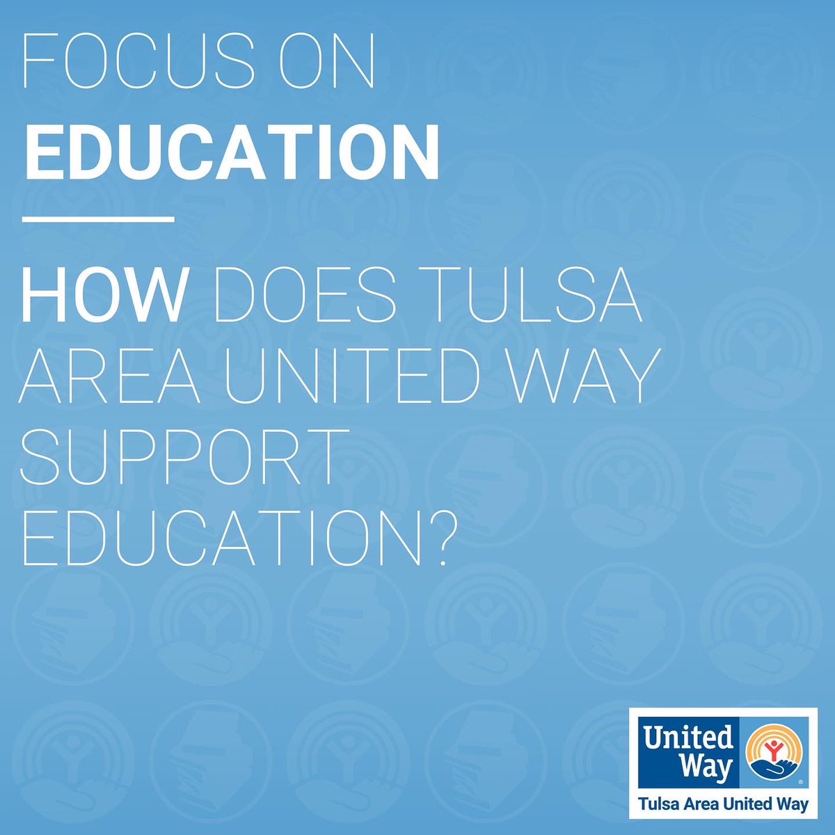 tulsaunitedway's tweet photo. Education is the pathway to our future. With gifts from generous donors like you, Tulsa Area United Way is able to financially support organizations in our community doing life-changing work in education. #FocusOnEducation #LiveUnited https://t.co/CACnZ11hoR