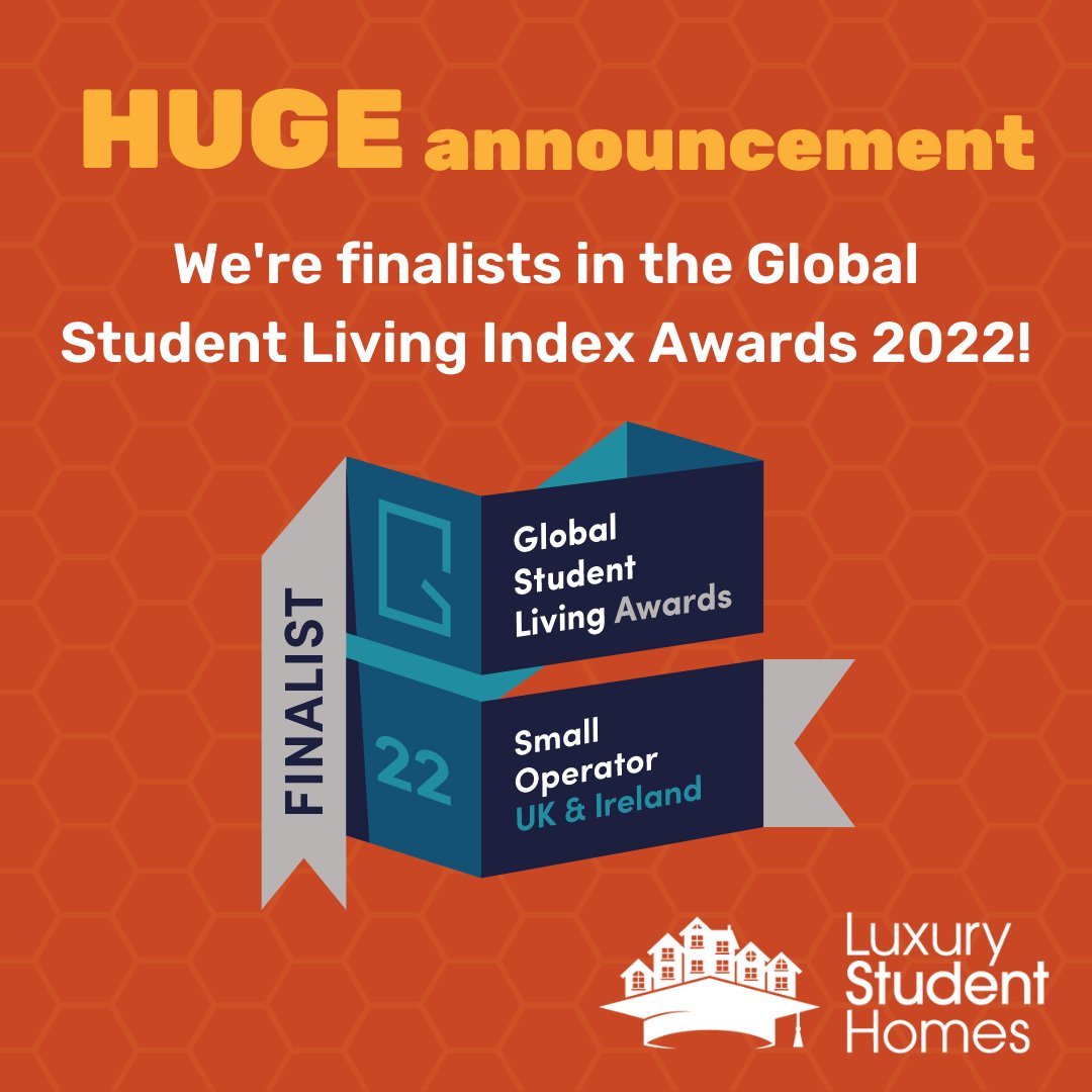 LuxStudentHomes's tweet photo. 🎉We are absolutely thrilled to announce that we've been nominated in the best 'Small Operator UK &amp; Ireland' category for the @gsl_news - Global Student Living Index Awards 2022! 🏆

The nomination is based on feedback from our residents, thank you guys😍 

#GSLI2022 #gslawards https://t.co/VpdGtrUKV3