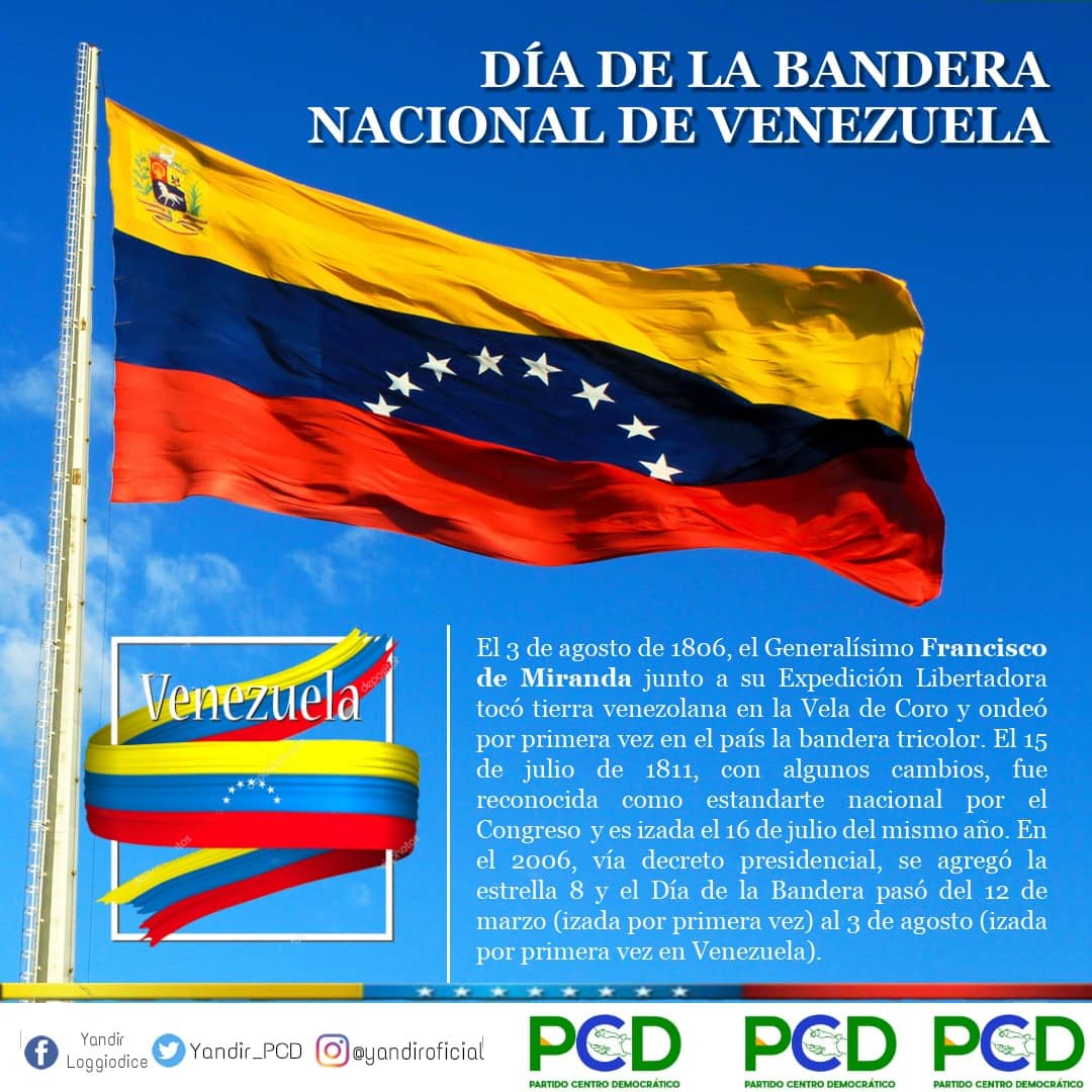 guacharonoticia's tweet photo. Desde la dirección Nacional del @pcdven conmemoramos el día de La #BanderaVenezuela Dios bendiga este gran país @jcsosazpurua @InfoElRegional @millanborges @AlbertoRavell @CarlosAlaimove https://t.co/MCFdSJKE7x