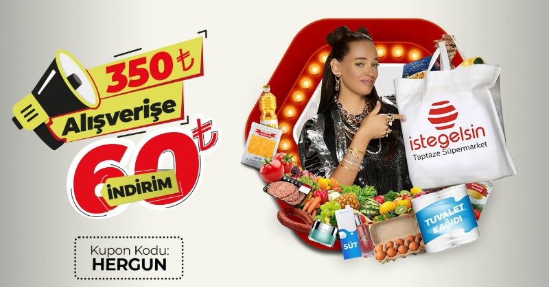 istegelsin_tr's tweet photo. 350₺ Alışverişe 60₺ İndirim istegelsin'de!