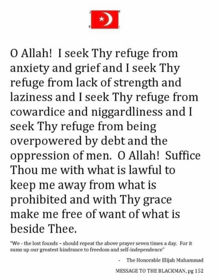 TeamFarrakhan's tweet photo. @LouisFarrakhan The Refuge Prayer https://t.co/tEHKNlc5q7